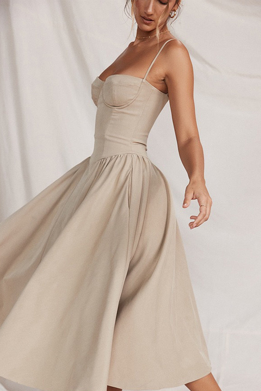 Vestito midi sexy con cinturino
