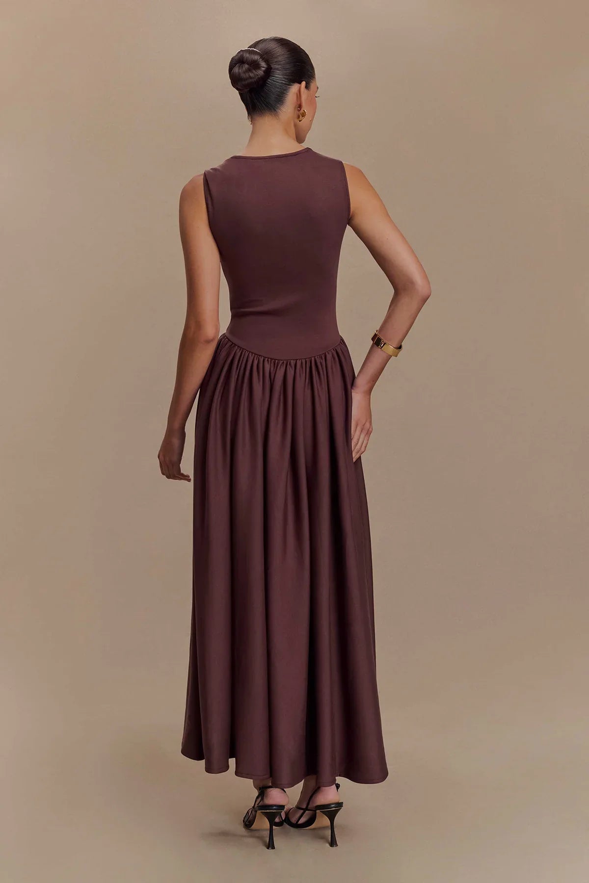 Vestito Midi SHARON - Marrone Cacao