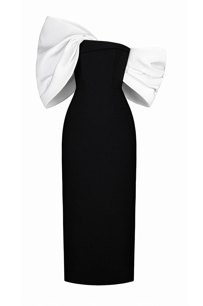 Vestito Hepburn con fiocco oversize