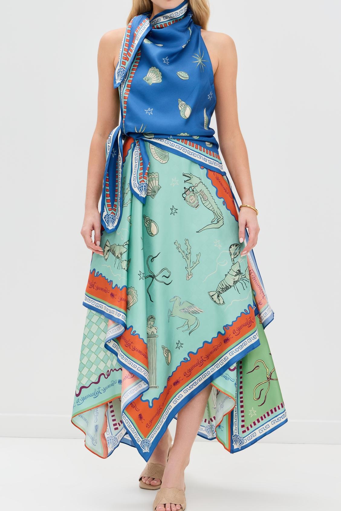 Vestito a Mezzaure Surrealist Summer Scarf