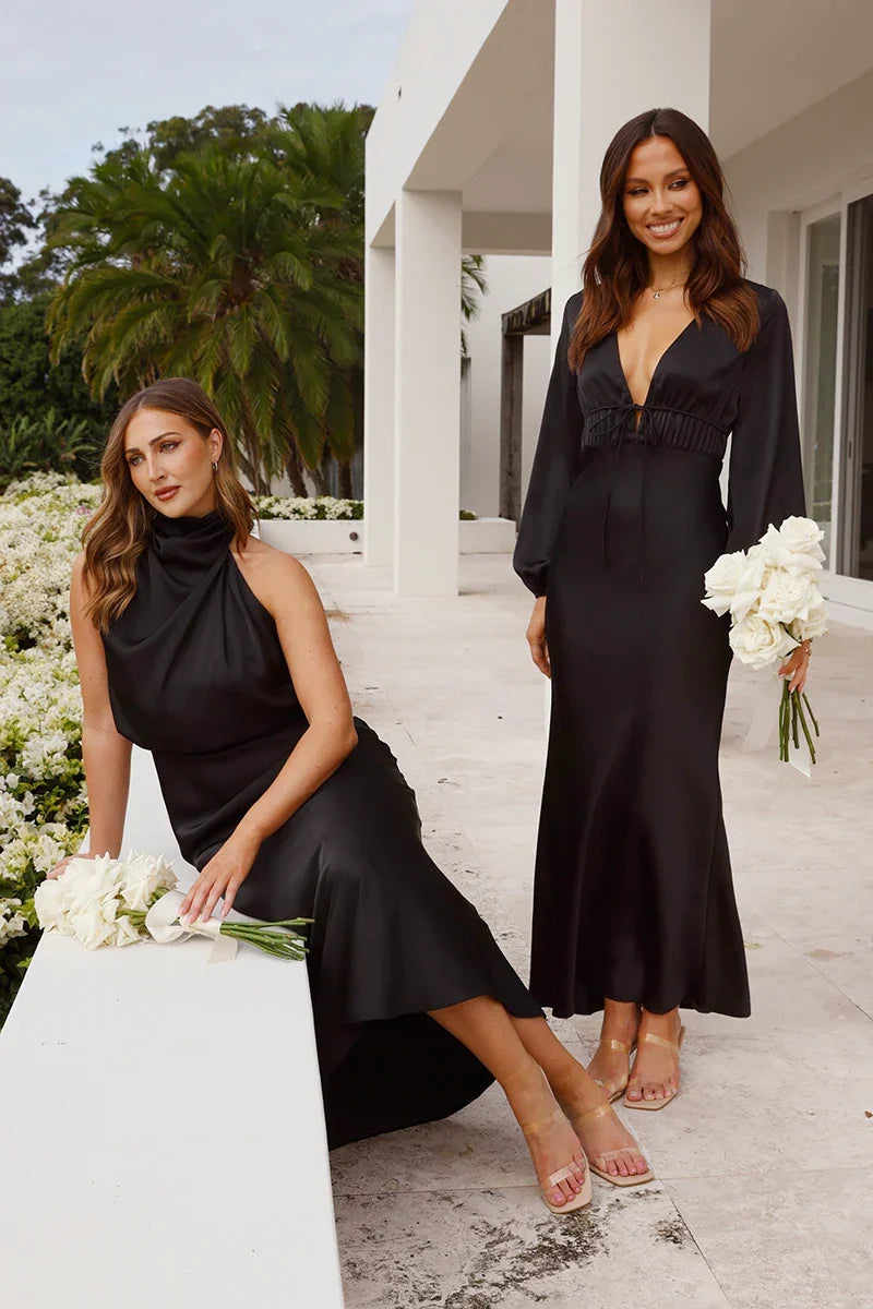 Vestito lungo Esther - Nero