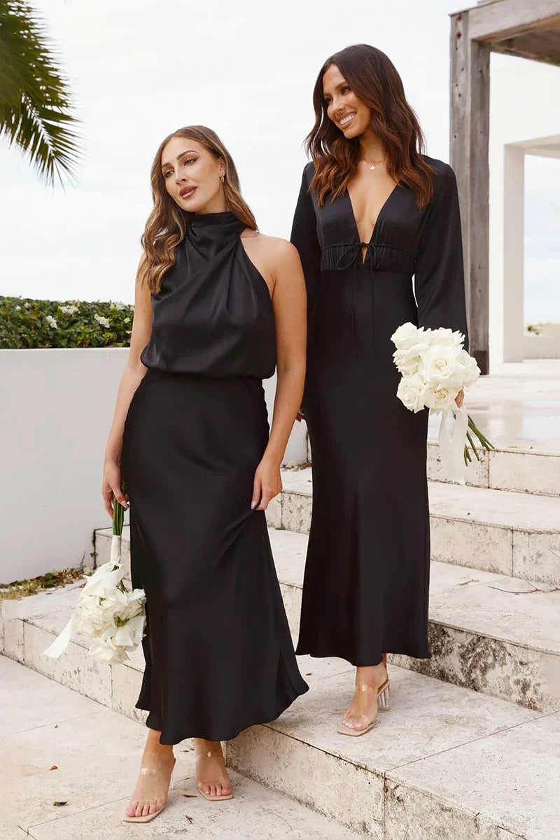 Vestito lungo Esther - Nero