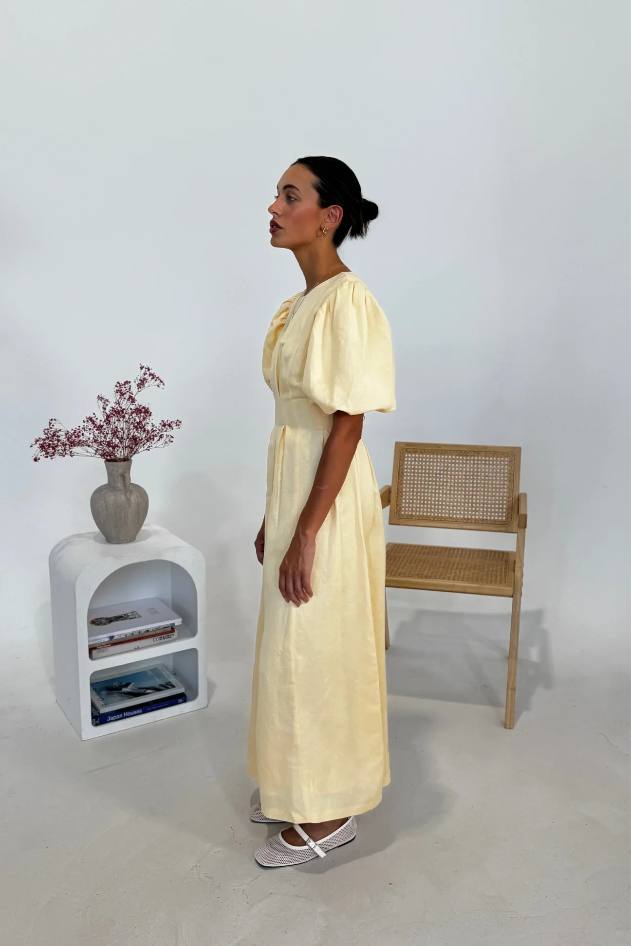 Vestito Maxi Air Giallo Burro