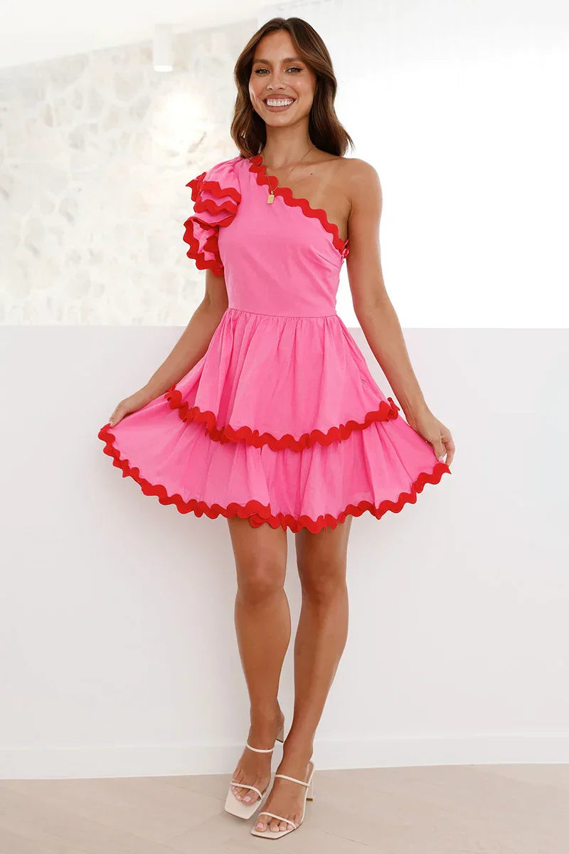 Vestito Mini Daisuke - Rosa / Rosso