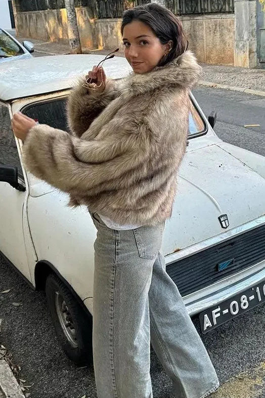 Giacca Elegante in Pelle Sintetica