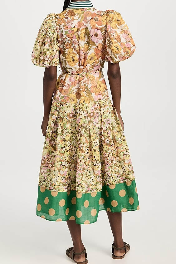 Vestito stampato a fusione Green Muse