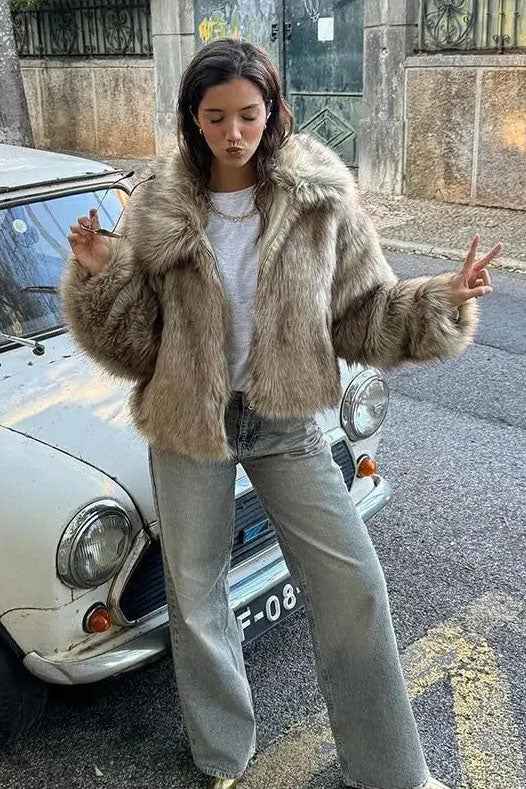 Giacca Elegante in Pelle Sintetica