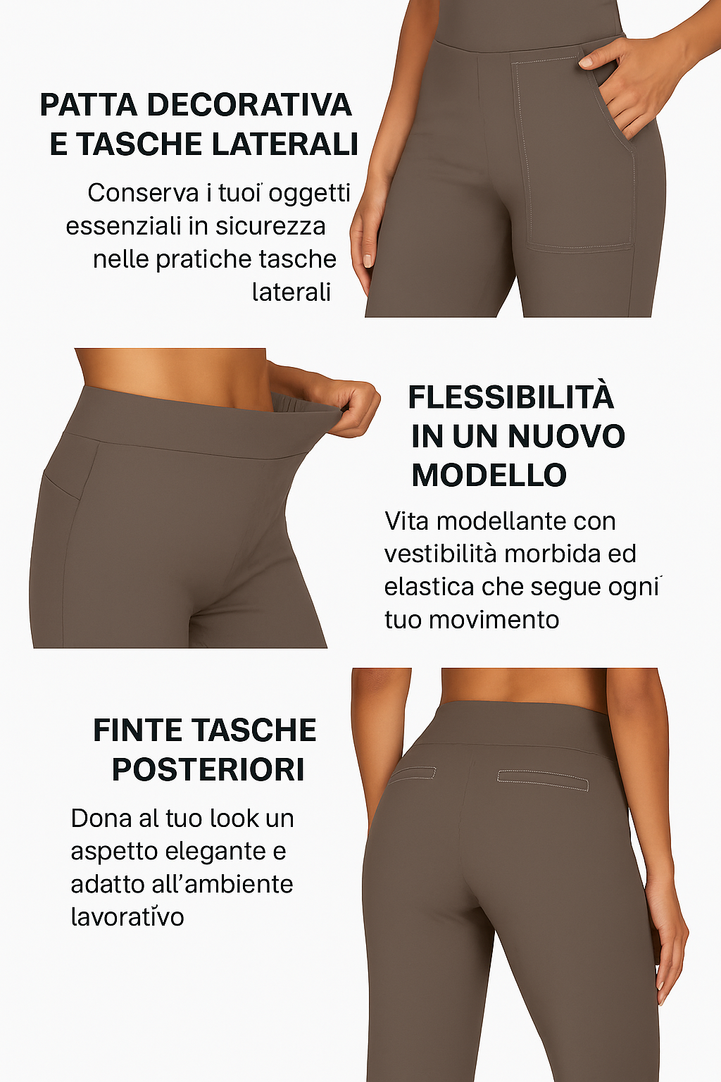 Calista | Pantaloni Fluidi in Jersey Morbido