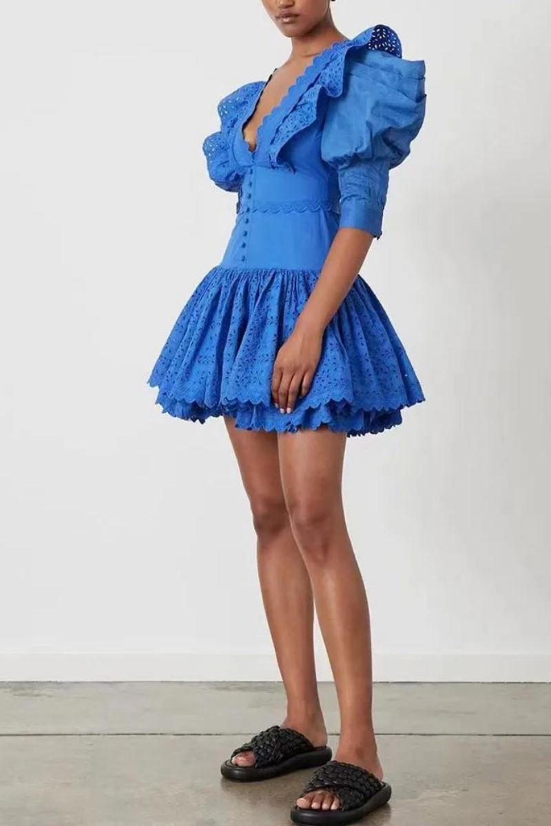 Vestito Mini senza spalline Éloïse con scollo a V profondo e schiena scoperta