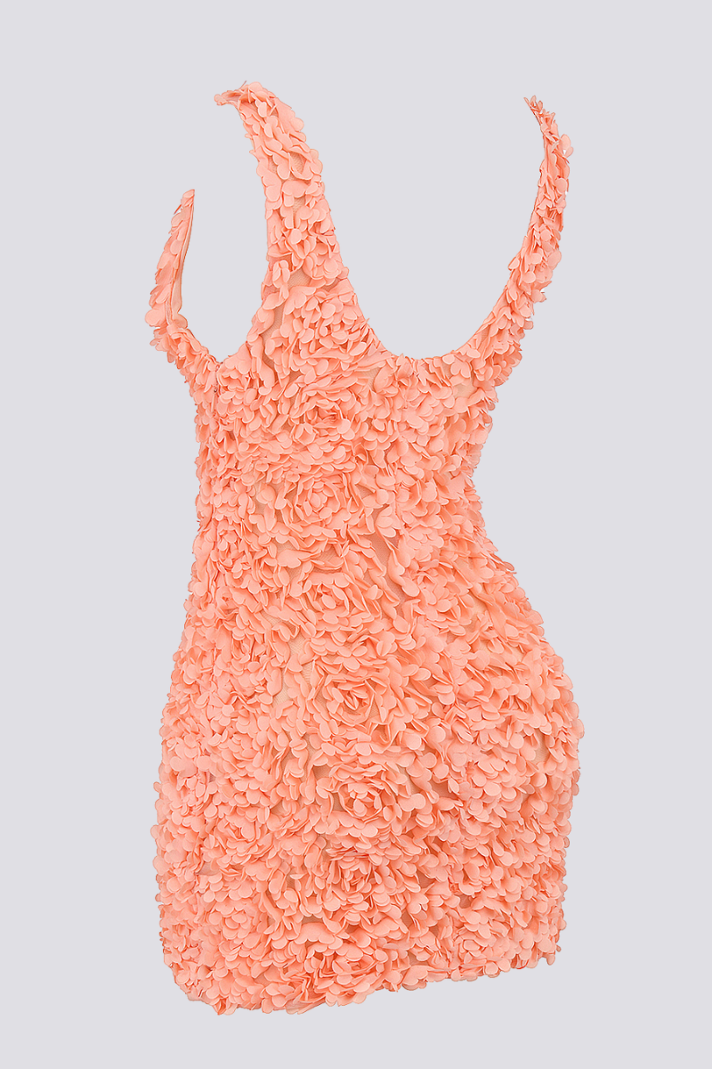 Vestito Mini con Scollo a V e Motivo Floreale Gaëlle