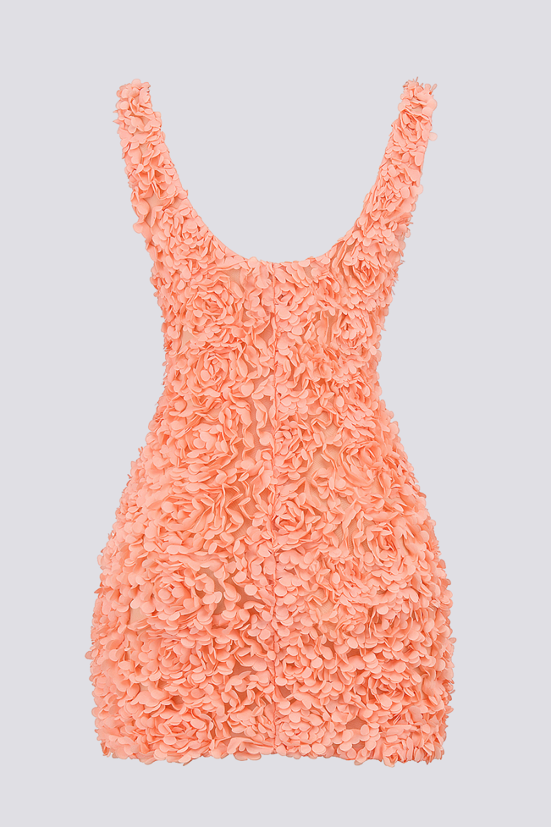 Vestito Mini con Scollo a V e Motivo Floreale Gaëlle