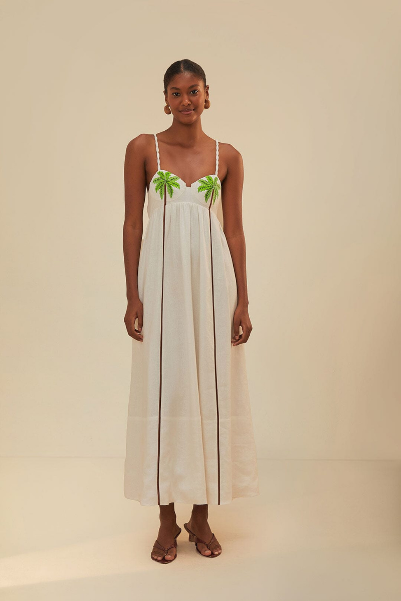 Vestito Maxi con Spaghetti Laura a Fetta di Cocco