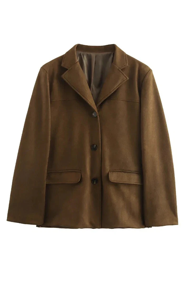 Blazer in Pelle scamosciata