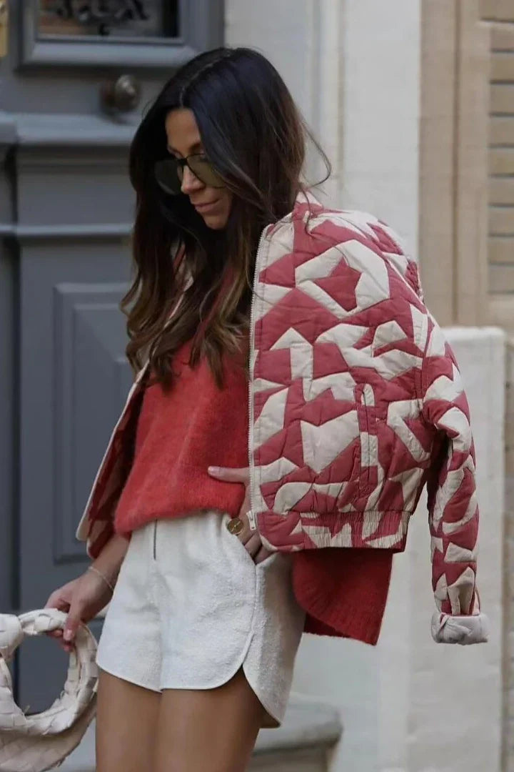 Giacca bomber cropped patchwork Pacino