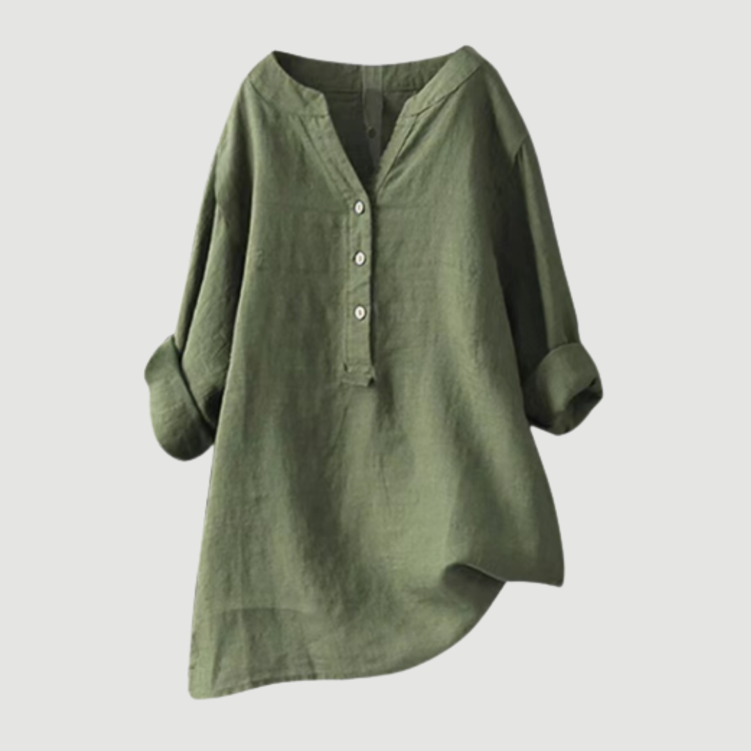 Camicia ampia e comoda con bottoni