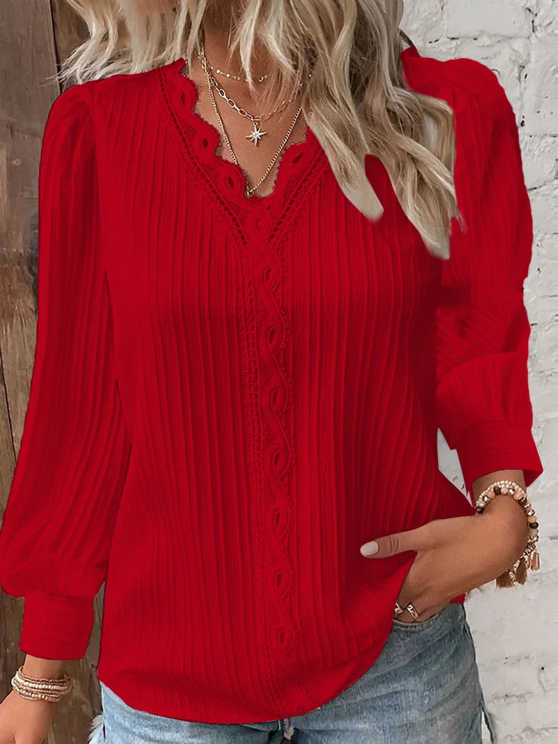 Selvie – Camicia con pizzo e pieghe