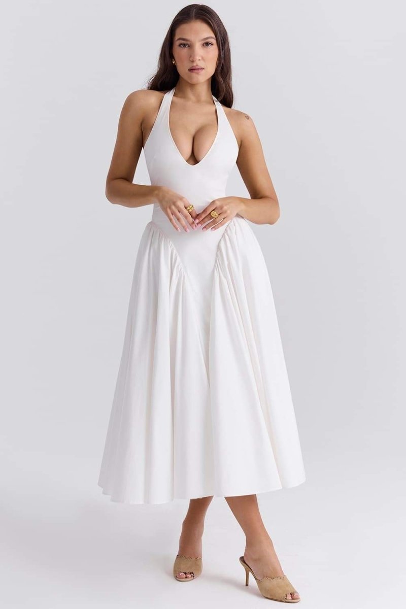 Vestito midi con scollo a halterneck e schiena scoperta di Alice