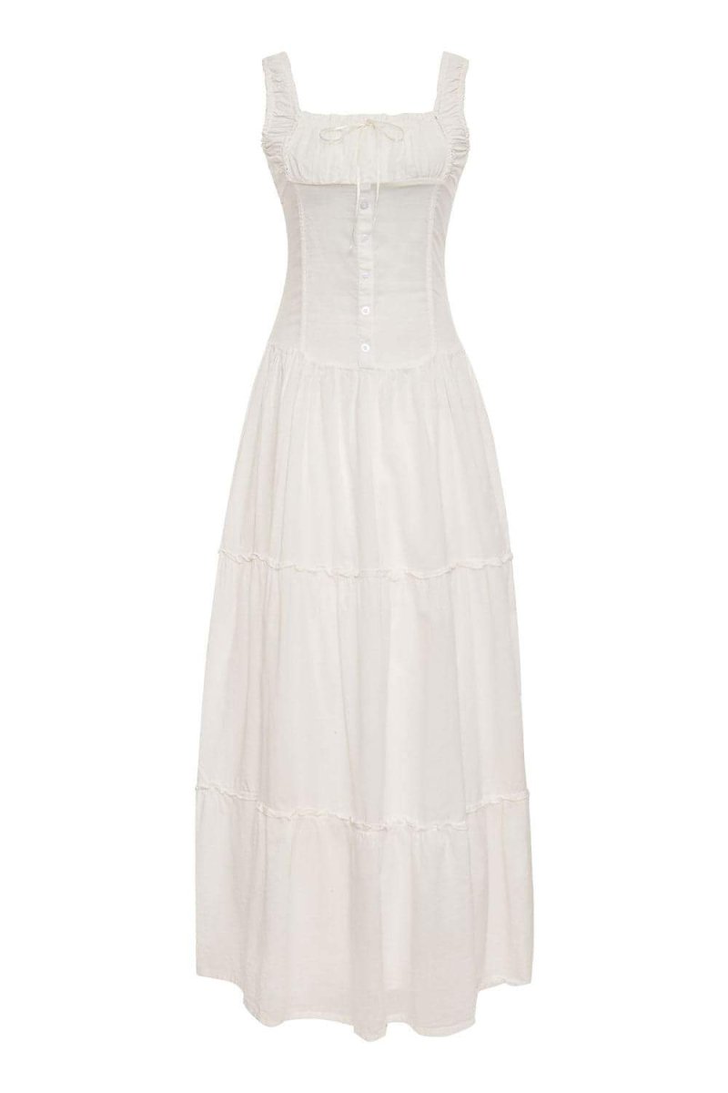 Vestito lungo semi-trasparente Anastasia Ruffle