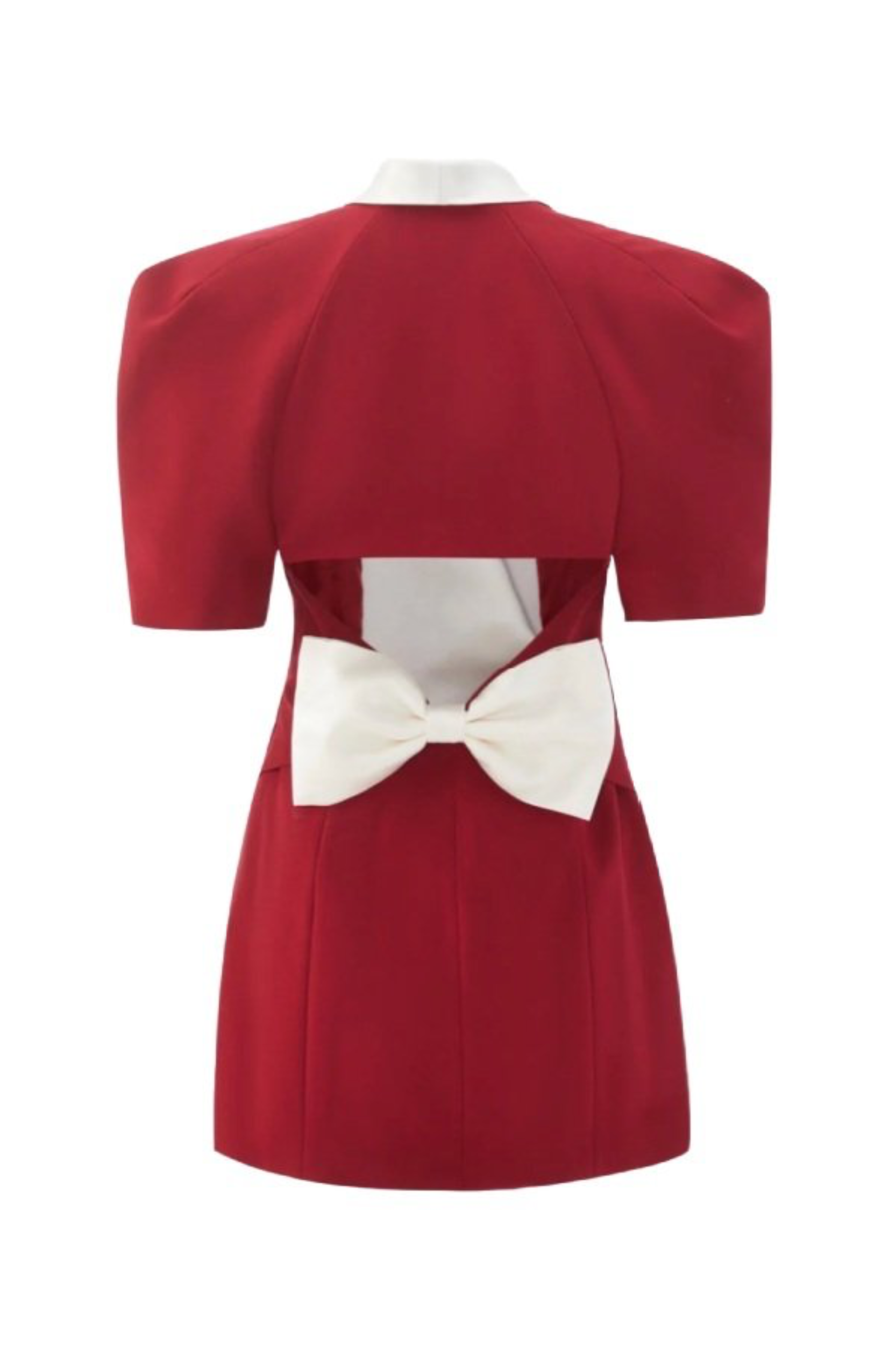 Vestito Mini Elsie con scollo a V senza schiena e fiocco