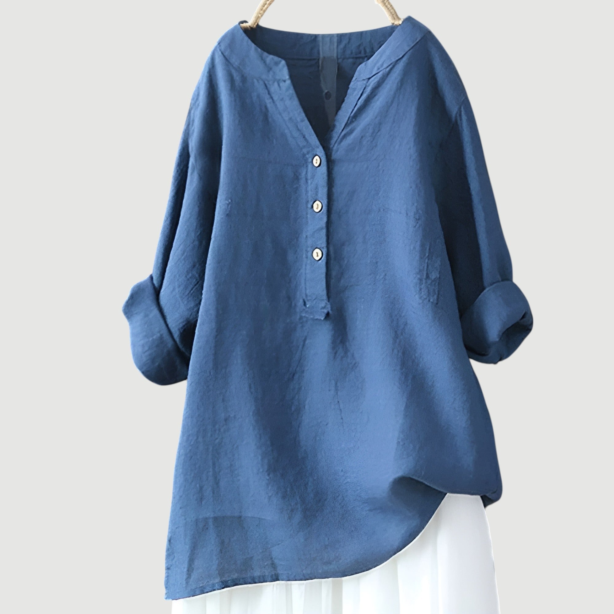 Camicia ampia e comoda con bottoni