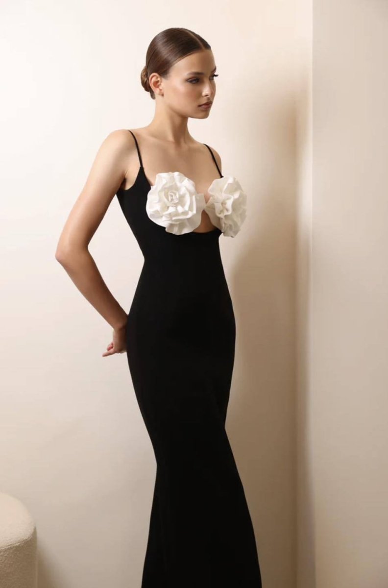 Vestito lungo avvolgente floreale Emily