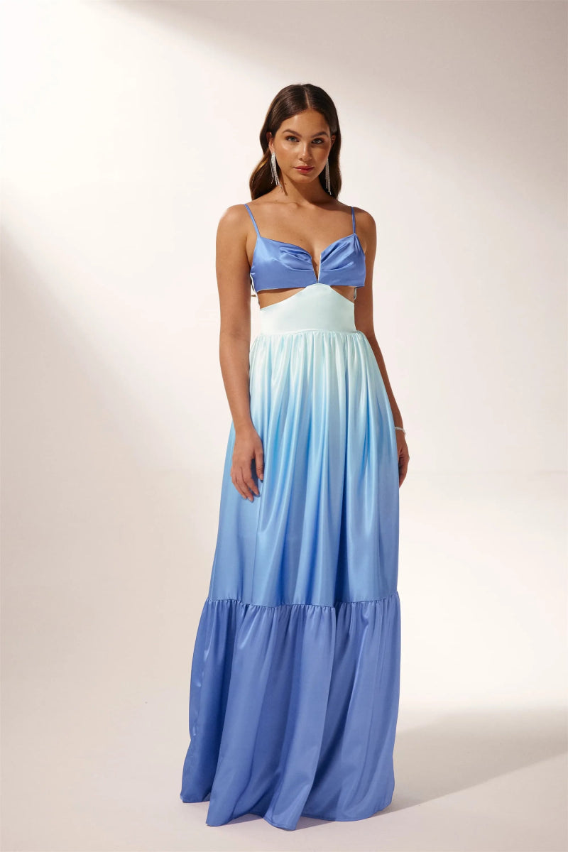 Senza Maniche a Sgradienti Maxi Slip Dress Ethel