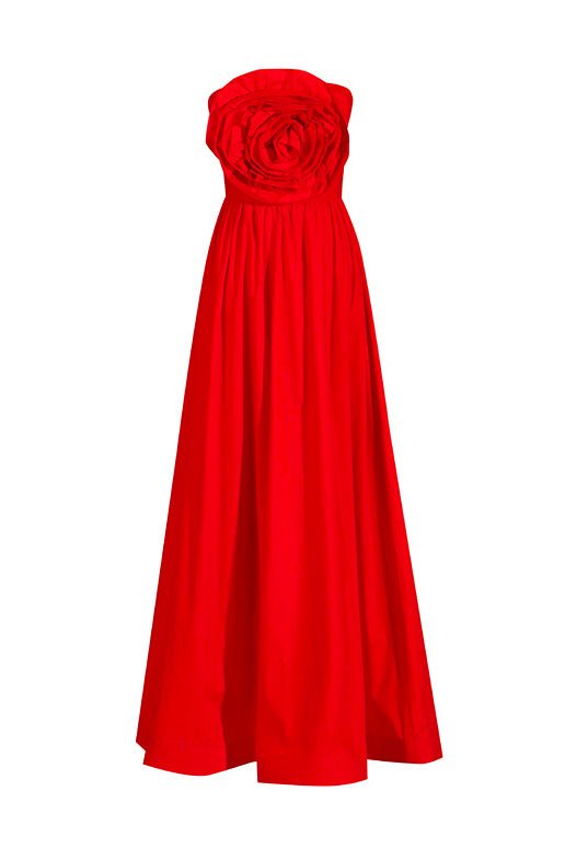 Vestito lungo maxi senza spalline Frederica Flower