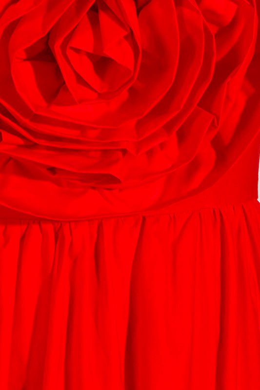 Vestito lungo maxi senza spalline Frederica Flower