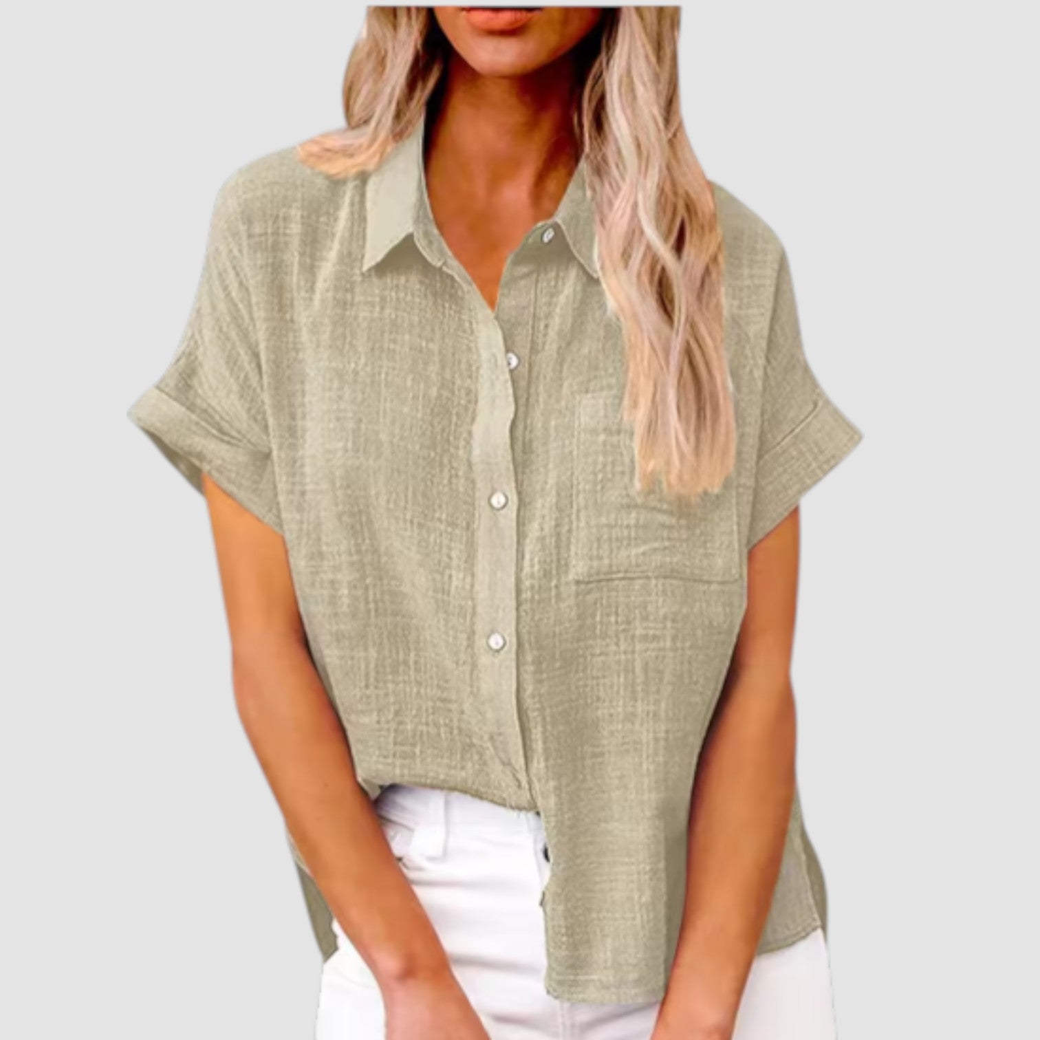 Lova – Camicia a manica corta in misto viscosa morbido
