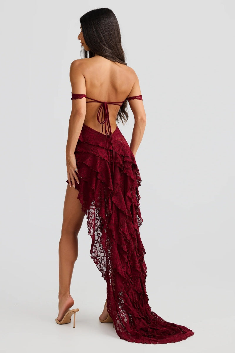 Vestito midi trasparente senza schiena con top a tubino per ragazze hot