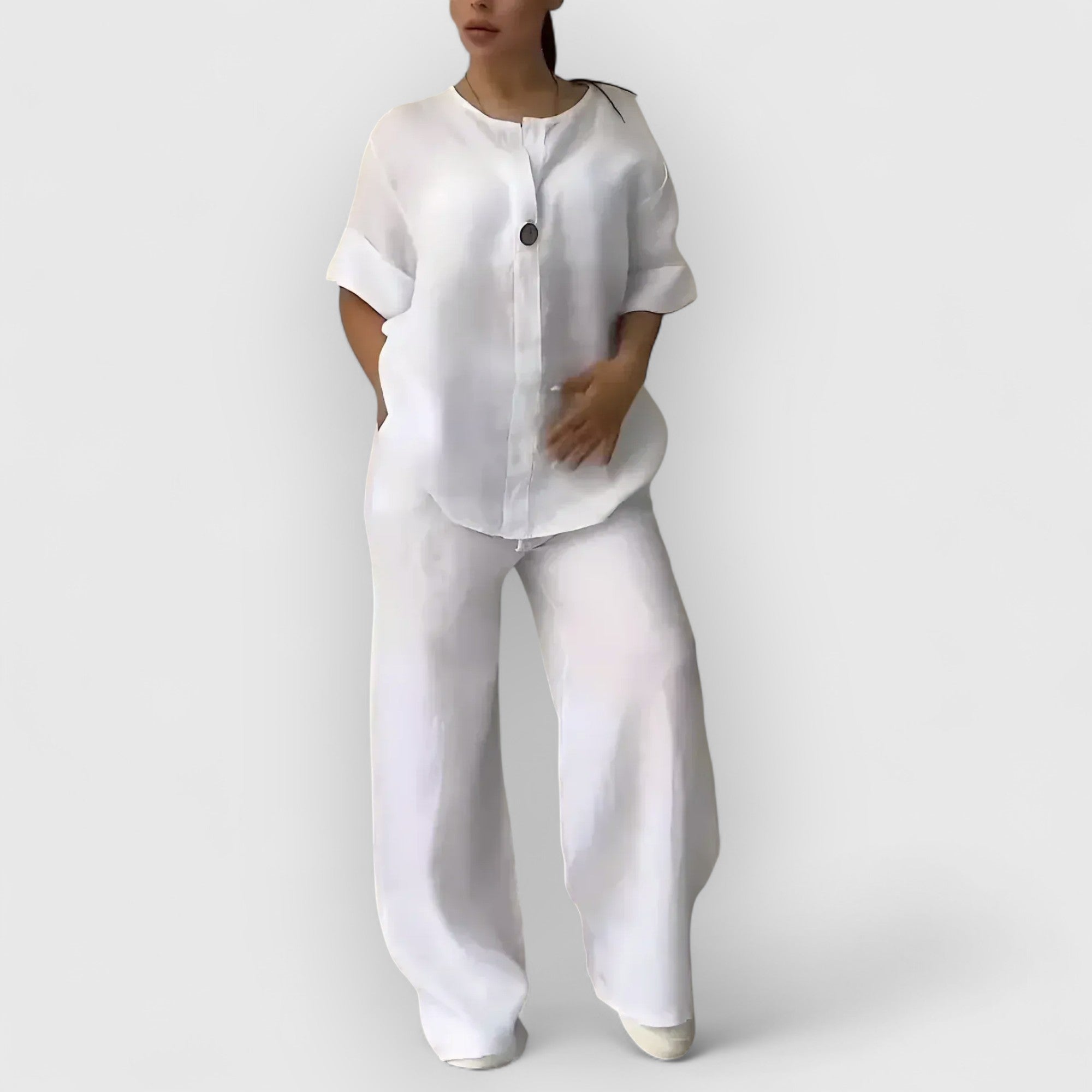 Margherita – Set di lino due pezzi in stile rilassato ed elegante