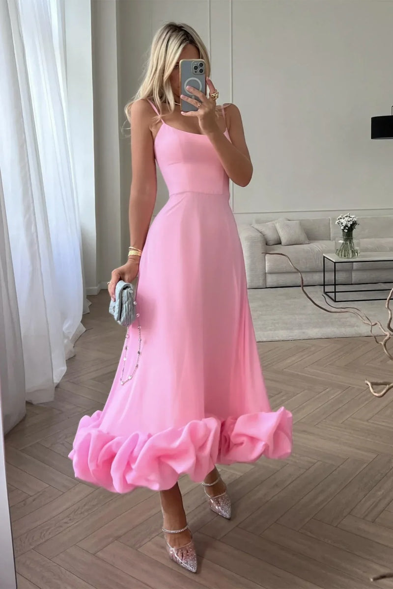 Vestito Midi con Asciutta Floreale Elegante