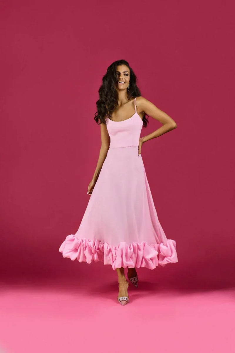 Vestito Midi con Asciutta Floreale Elegante
