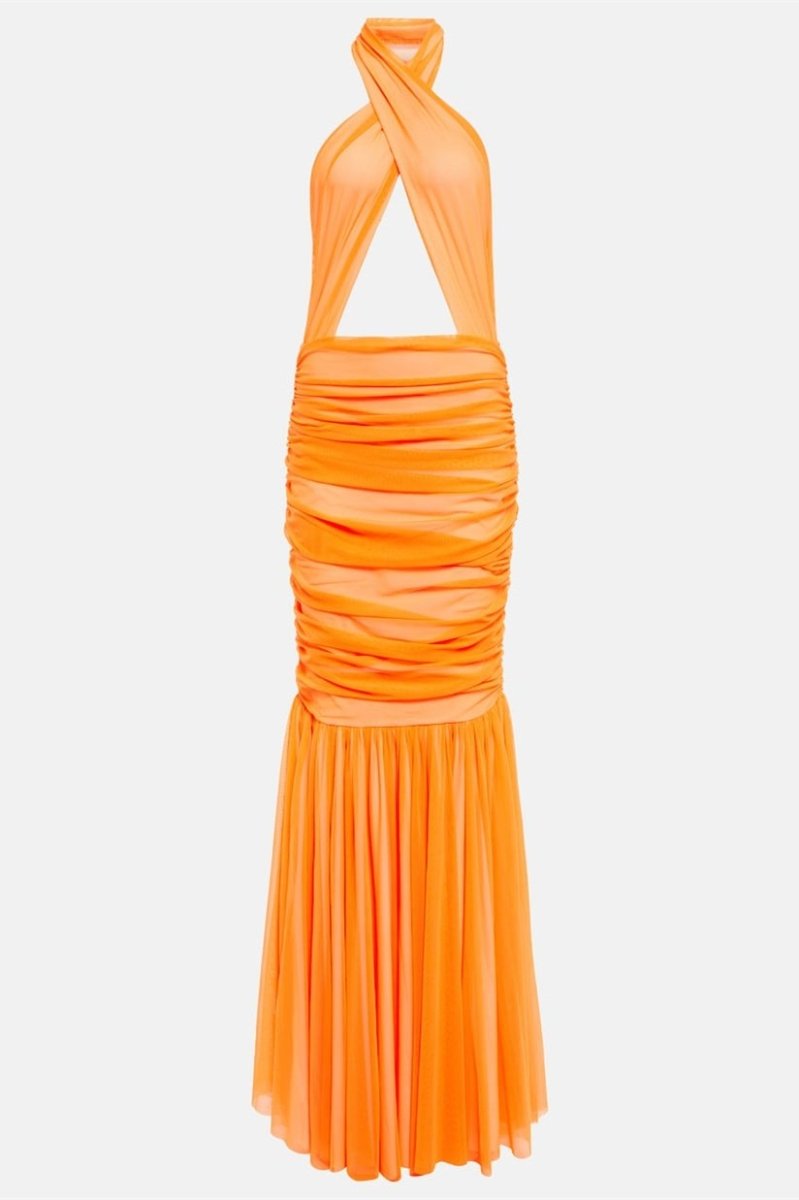 Vestito lungo con scollo a fascia Jodie Cross