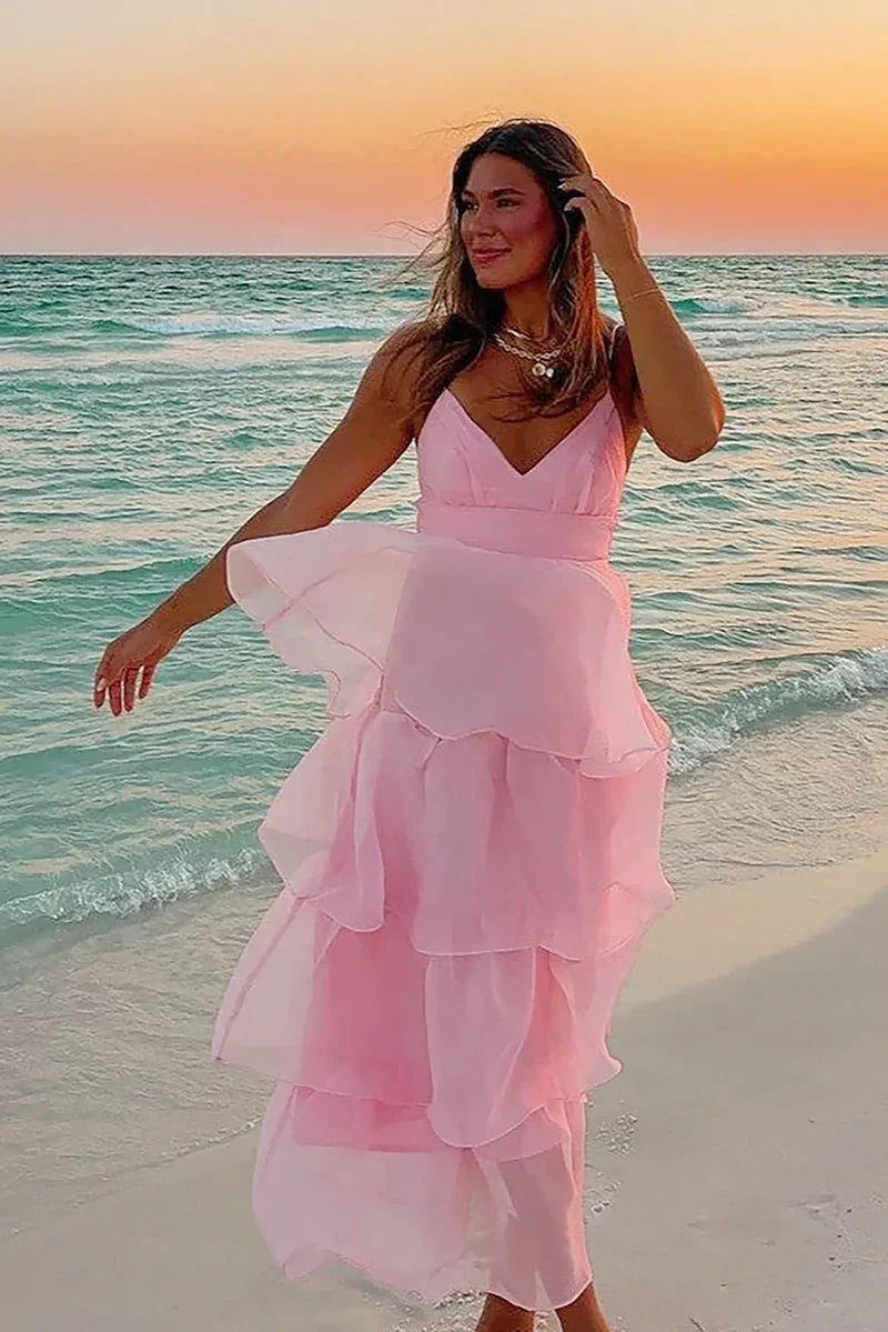 Vestito lungo Shayla - Rosa