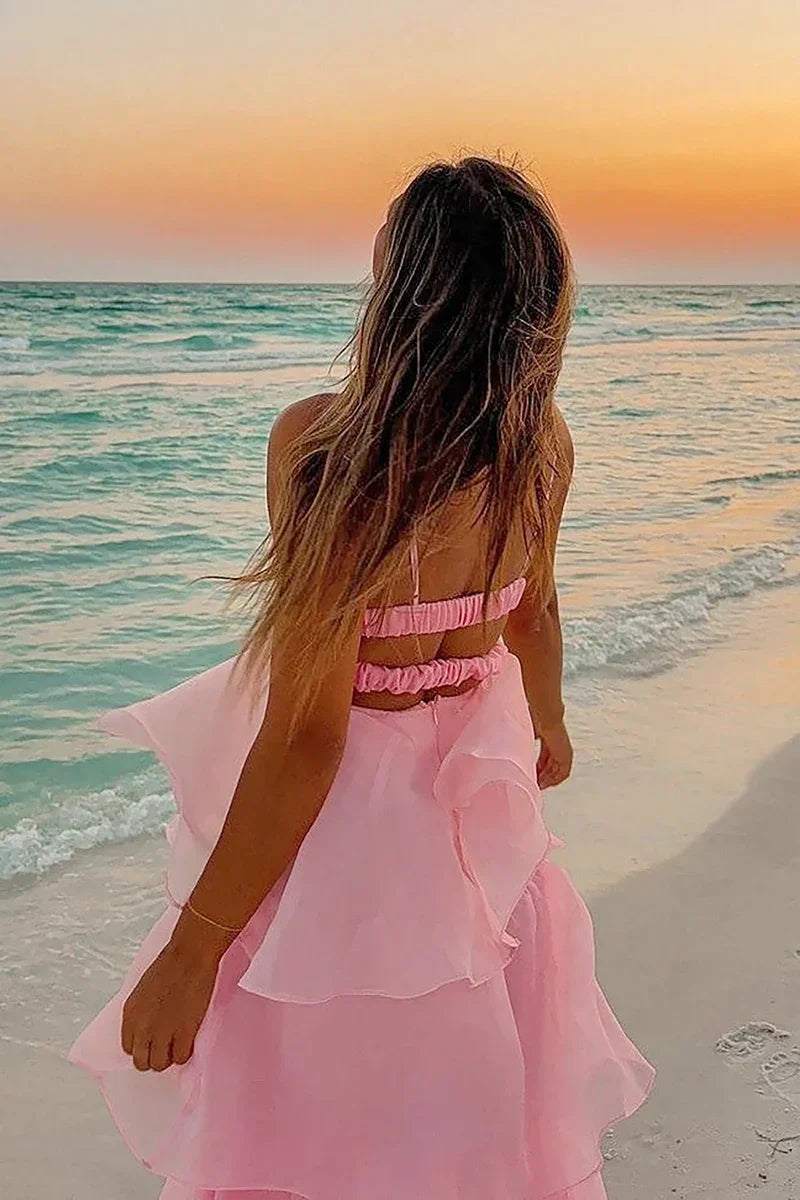 Vestito lungo Shayla - Rosa