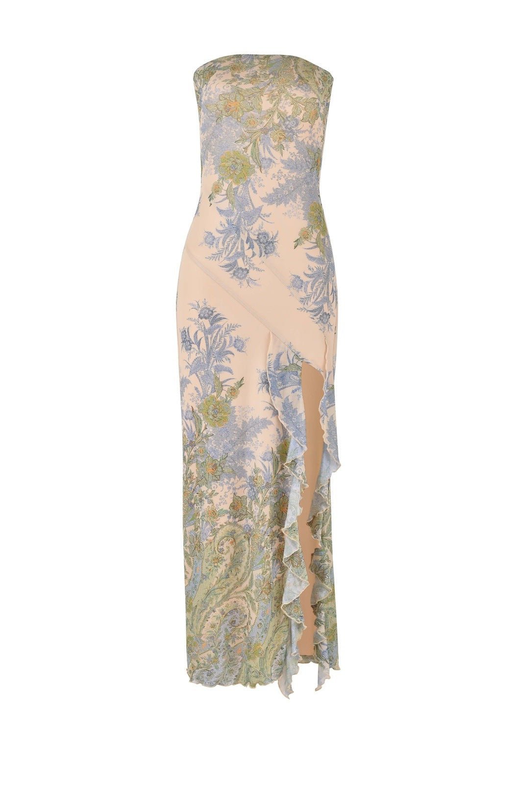 Vestito Midi senza spalline con stampa Melinda