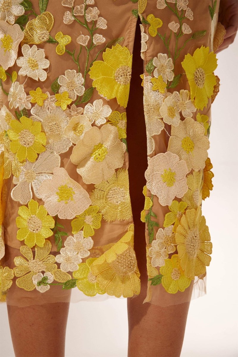 Vestito Midi Floreale con Scollo a V Sally
