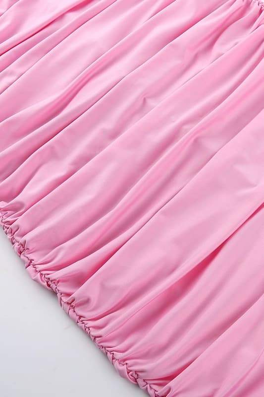 Vestito midi senza spalline con motivo floreale Tina