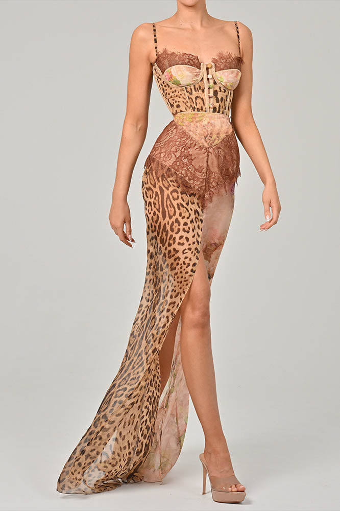 Sussurri della Natura – Maxidress con cintura in vita