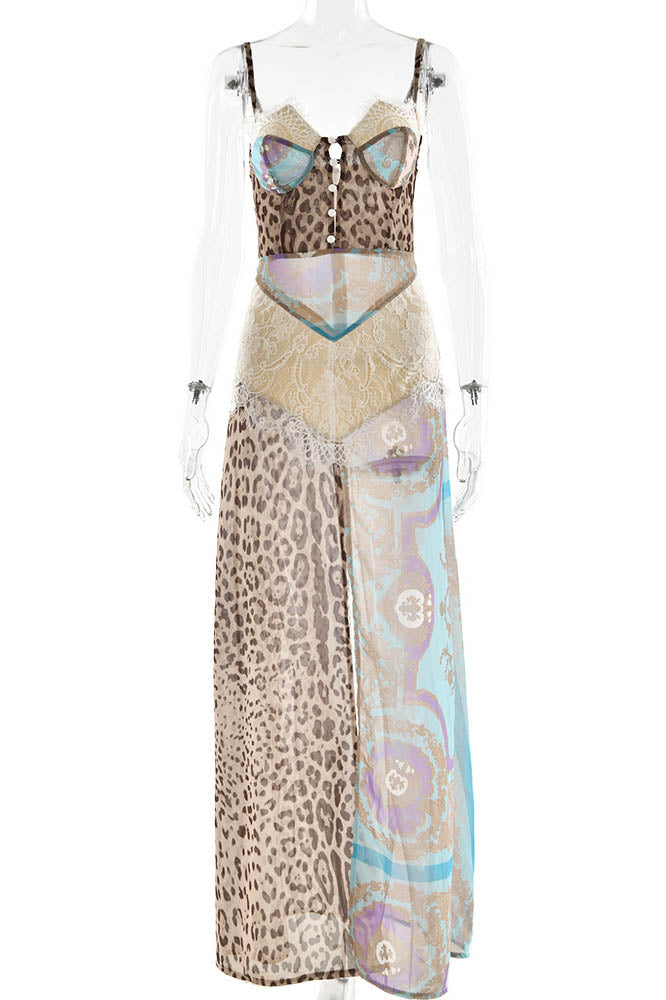 Sussurri della Natura – Maxidress con cintura in vita