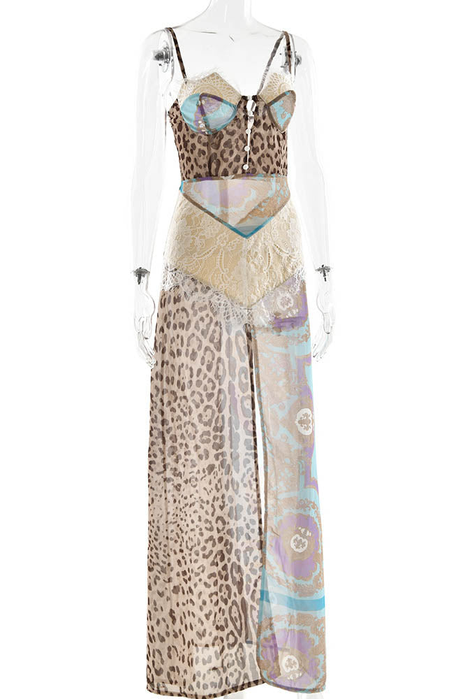 Sussurri della Natura – Maxidress con cintura in vita