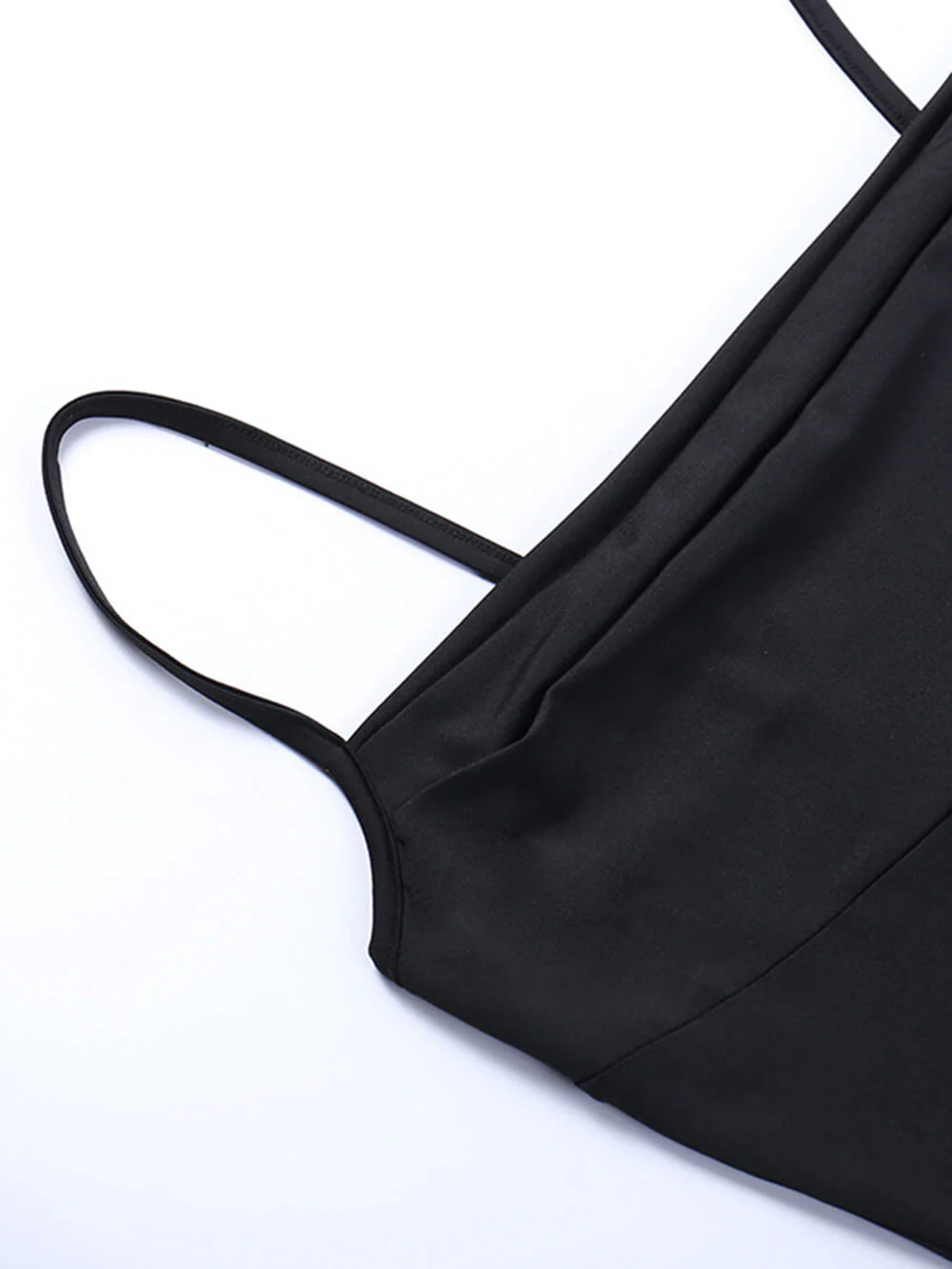 Abito lungo da sera culotte con corpino a scollo quadrato, ruches e coda di pesce