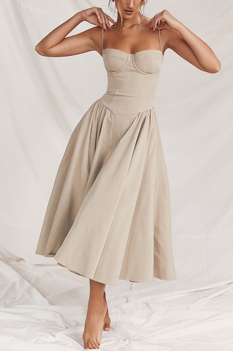 Vestito midi sexy con cinturino