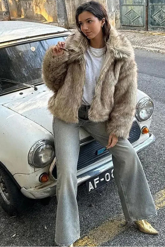 Giacca Elegante in Pelle Sintetica