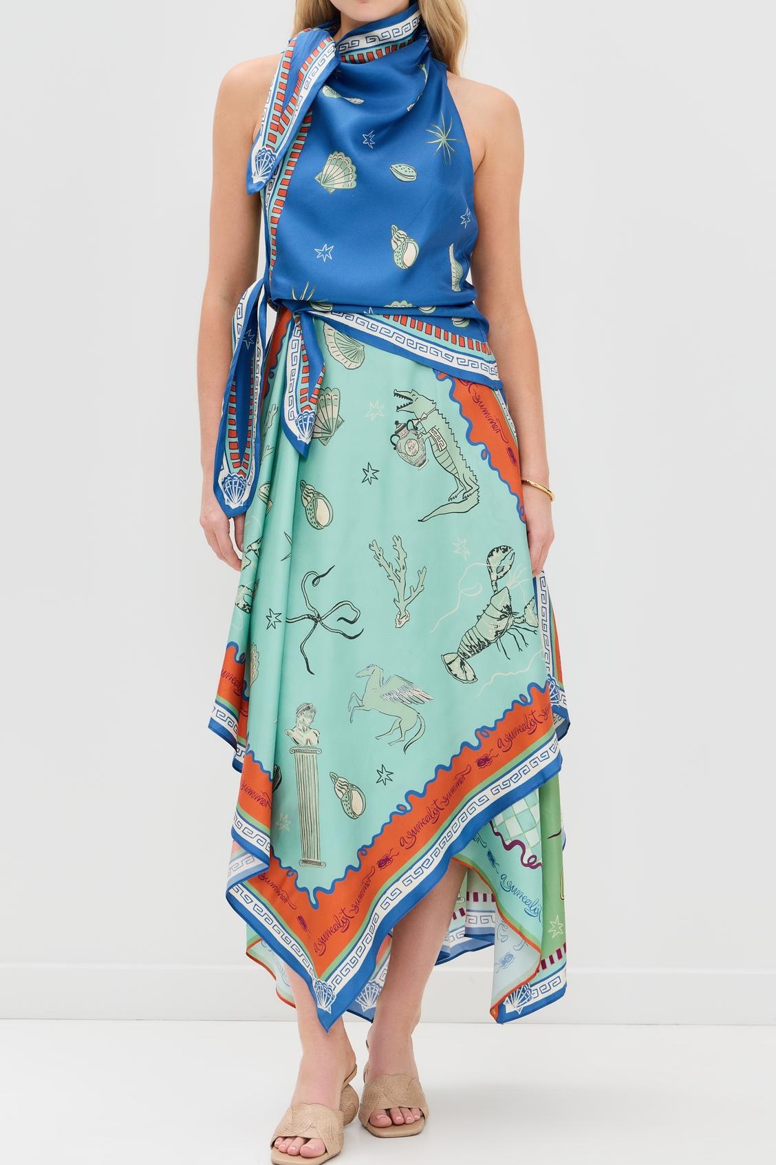 Vestito a Mezzaure Surrealist Summer Scarf
