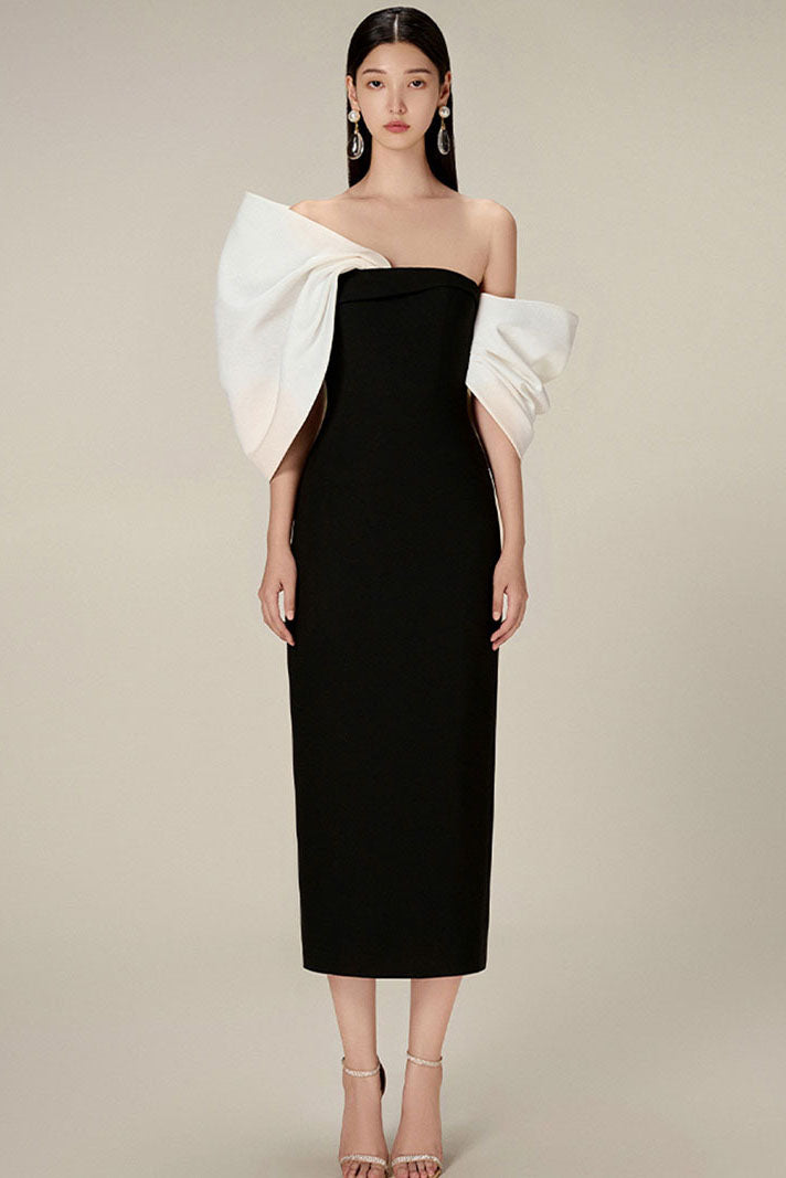 Vestito Hepburn con fiocco oversize