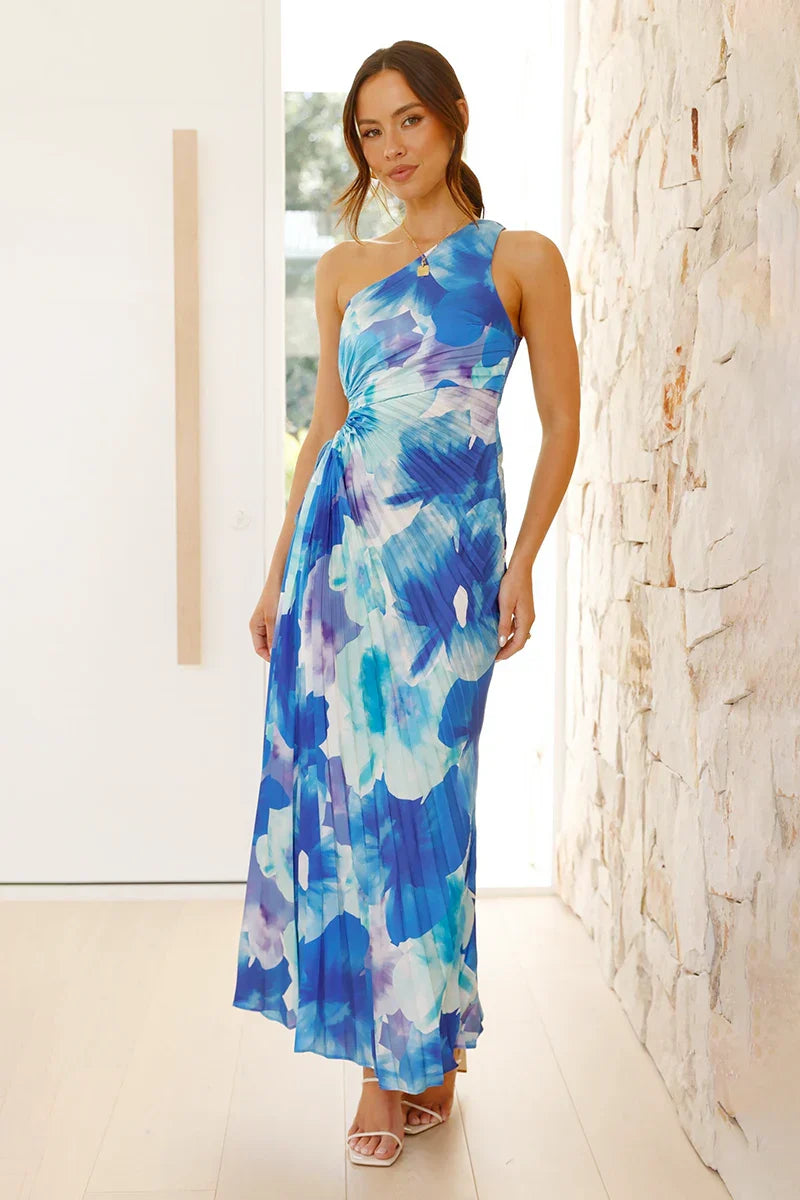 Vestito Maxi Laken - Stampa Floreale Blu