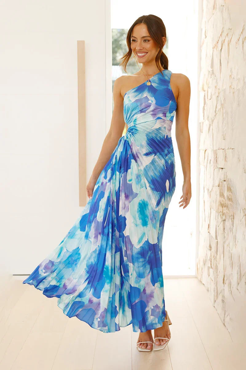 Vestito Maxi Laken - Stampa Floreale Blu