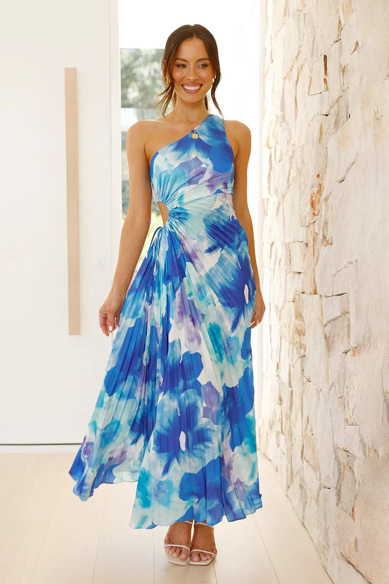 Vestito Maxi Laken - Stampa Floreale Blu